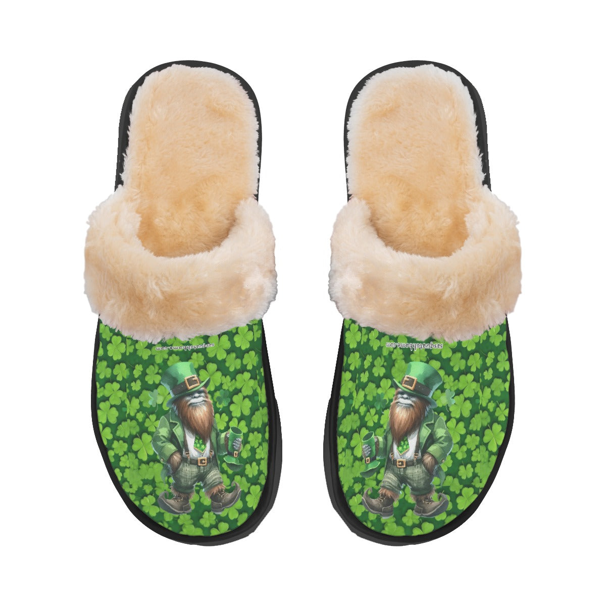 St Patrick Sasquatch, Men’s Plush, Fuzzy Slippers