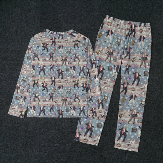 10 Donald Trump Designs, Men’s Raglan Sleeve Pajamas with Wide Ankles