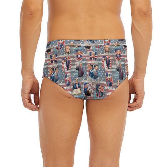 10 Donald Trump Designs, Men’s Polyester Triangle, Low Rise Underwear