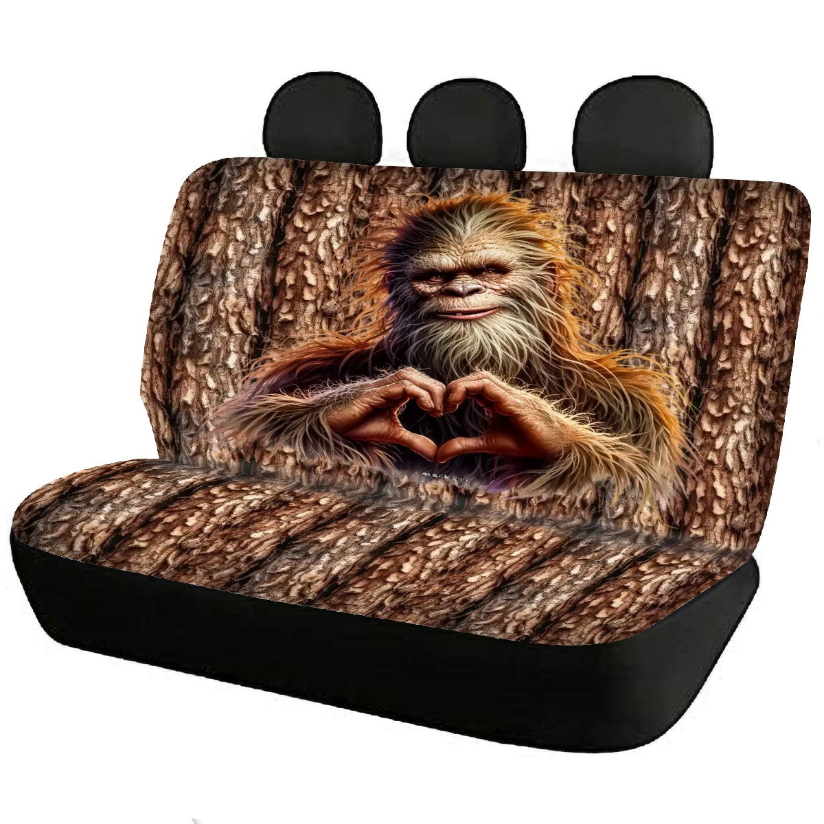 Sasquatch / Bigfoot Love, Car Seat Covers, Full 3 Piece Set