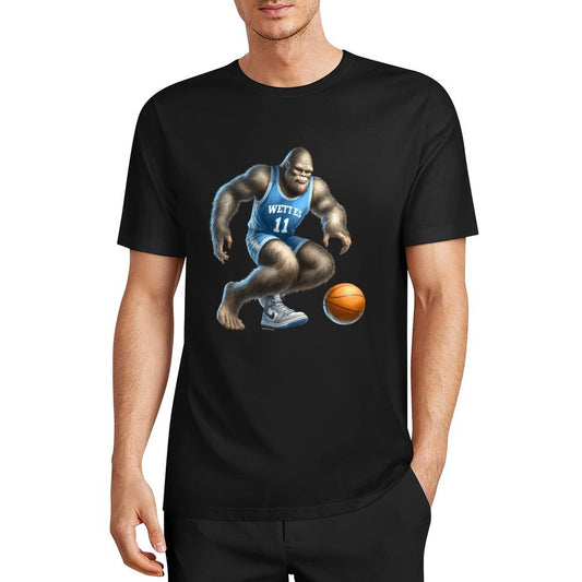 Bigfoot - Sasquatch Basketball Short Sleeve Cotton T-Shirt