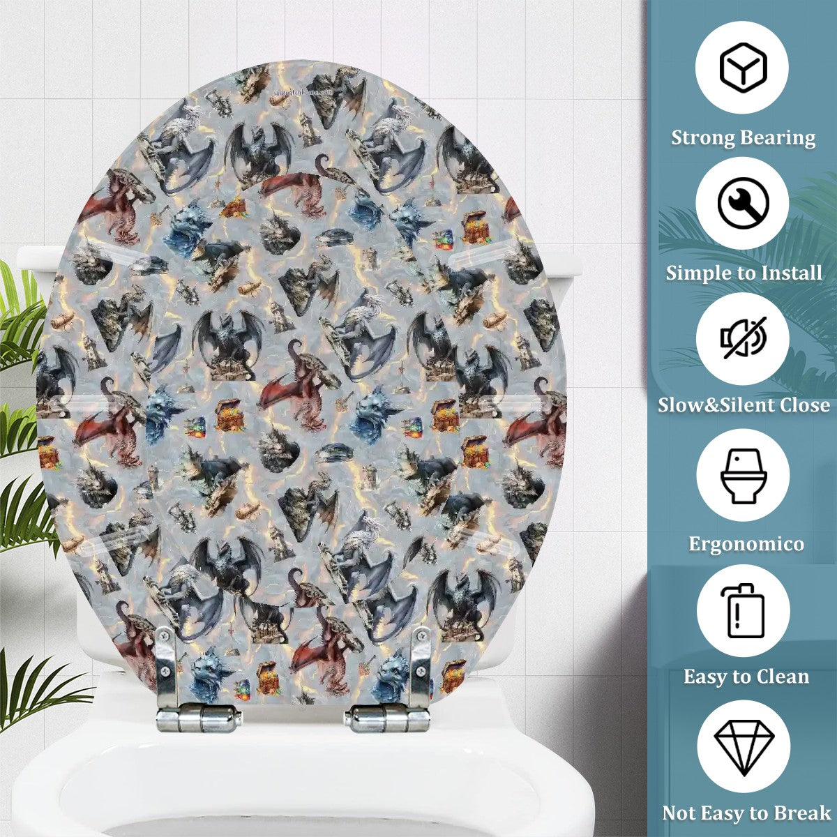 Purple Dragon Universal Toilet Seat