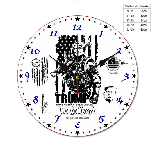 Donald Trump Wooden Wall Clock- Made in USA