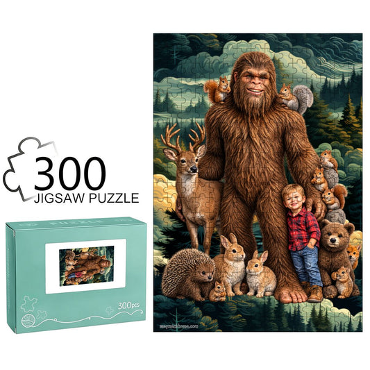 Sasquatch & Critters 300pcs Wooden Vertical Jigsaw Puzzle
