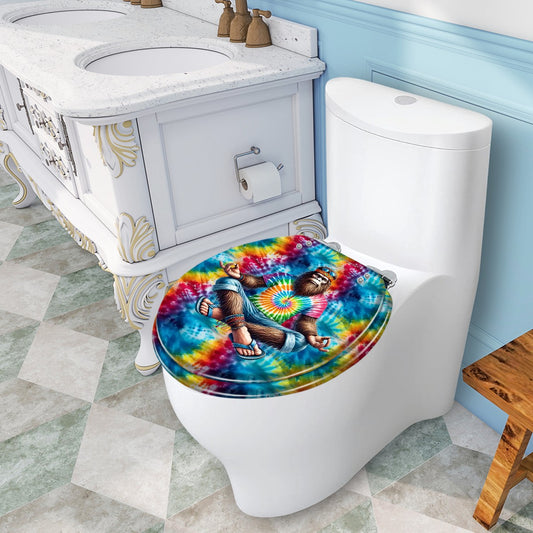 Hippie Bigfoot / Sasquatch Universal Toilet Seat
