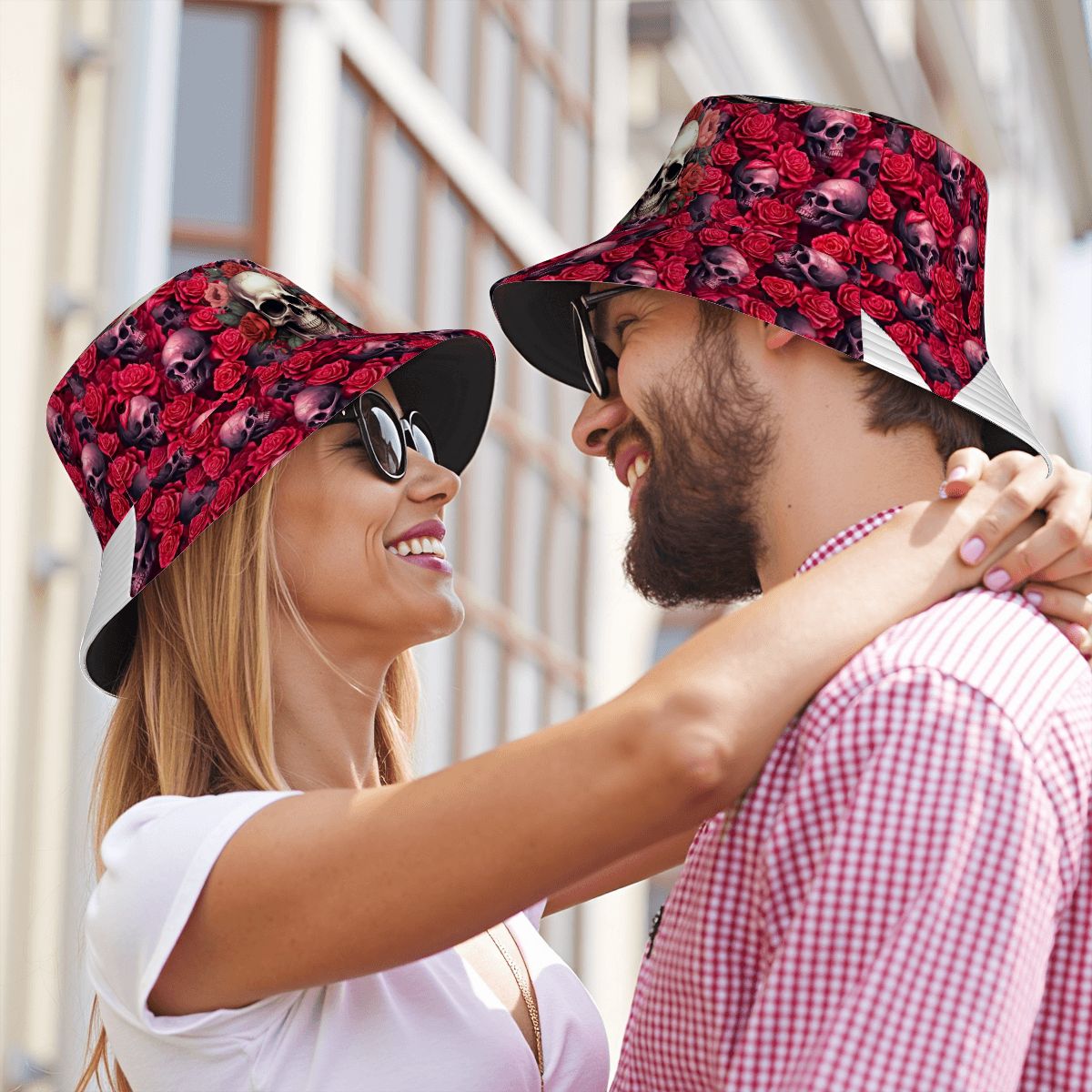 Skulls and Roses, Adult Bucket Hat