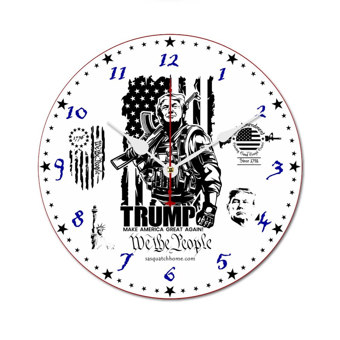 Donald Trump Wooden Wall Clock- Made in USA