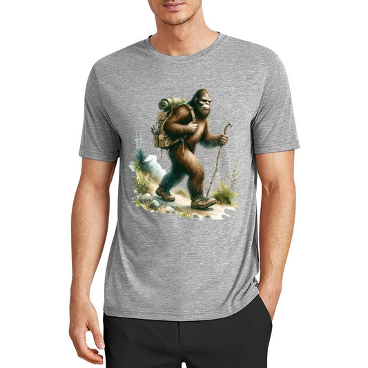 Bigfoot - Sasquatch Hiking Short Sleeve Cotton T-Shirt