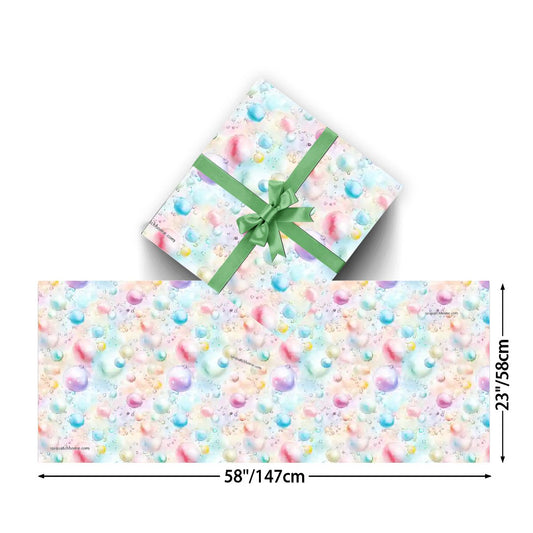 Bubbles, 3 Pack Gift Wrapping Paper Sheets