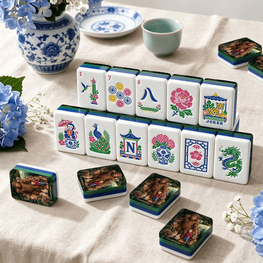 Sasquatch & Critters Chinoiserie Chic American Mahjong Tiles