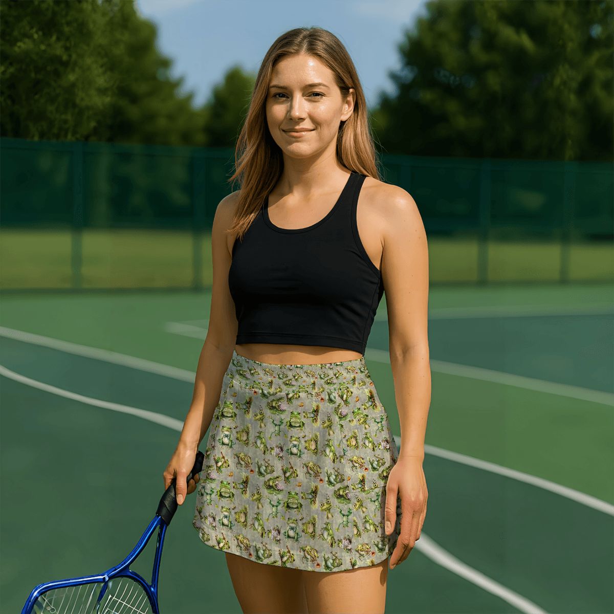 10 Animal Designs, Women’s Milk Silk Sports Skorts with Pockets