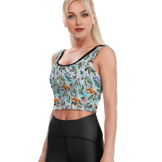 10 Animal Designs, Women’s Strappy Sports Bra, Yoga Top