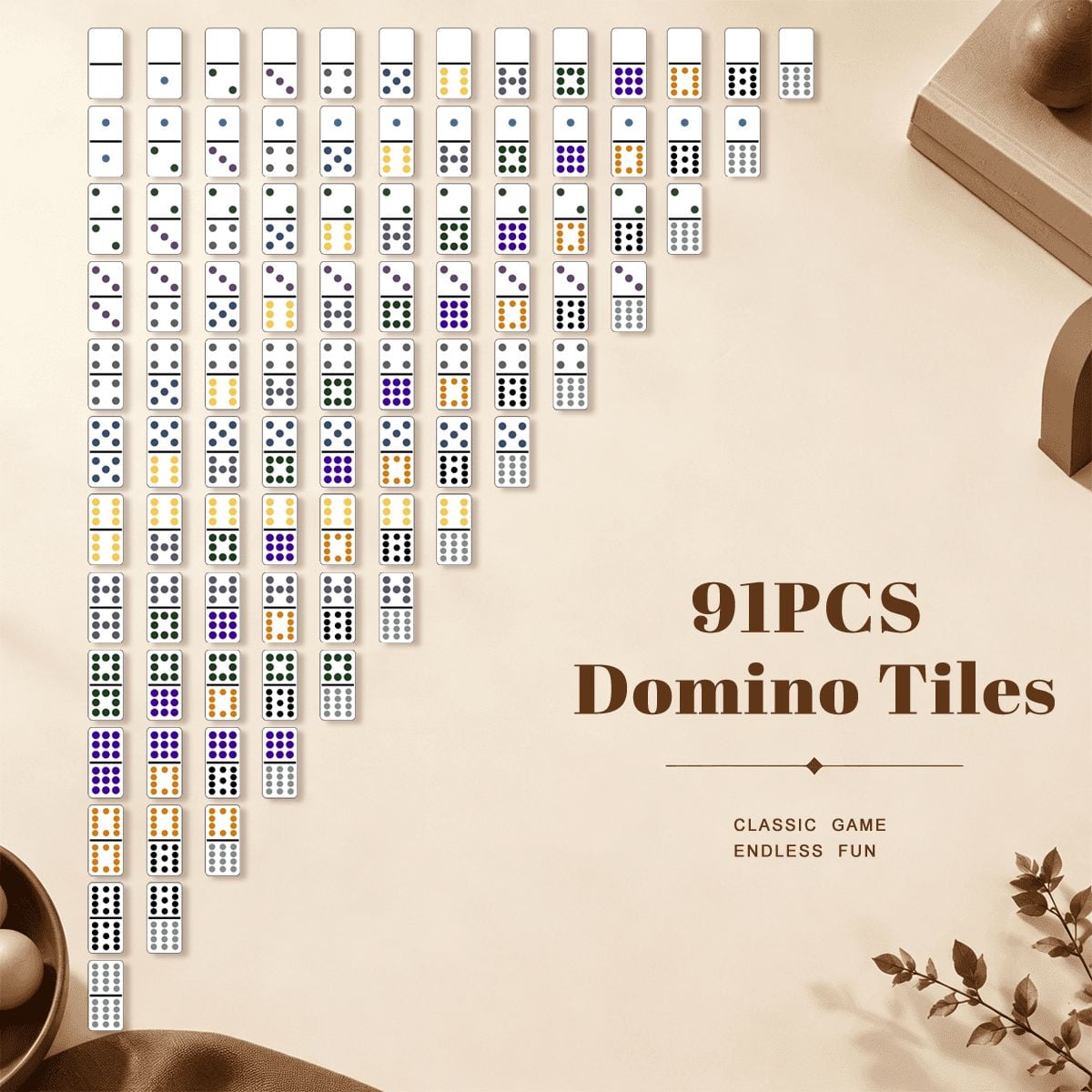Charlie Kirk Double 12 Mexican Train Dominoes Set