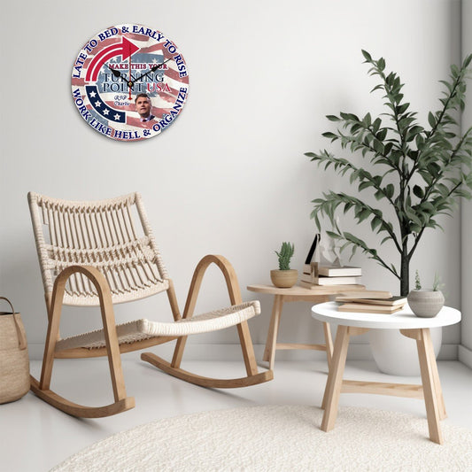 Charlie Kirk Memorial, Wooden Wall Clock - MADE IN USA