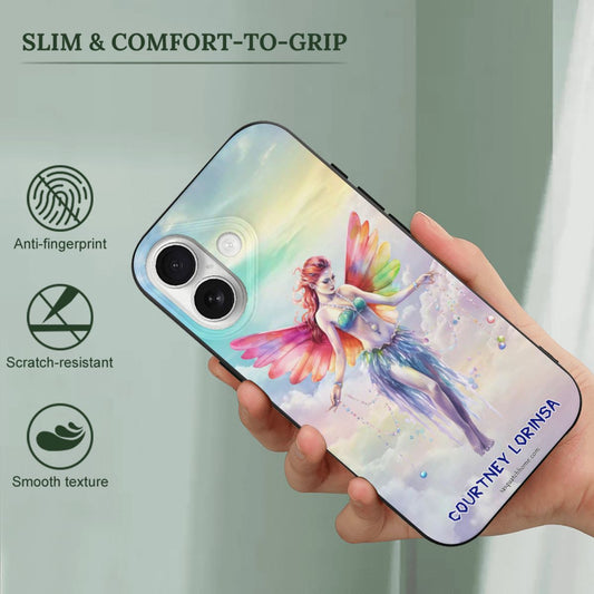 Fairy Themed, iPhone 17 TPU Black Phone Case, Personalize!