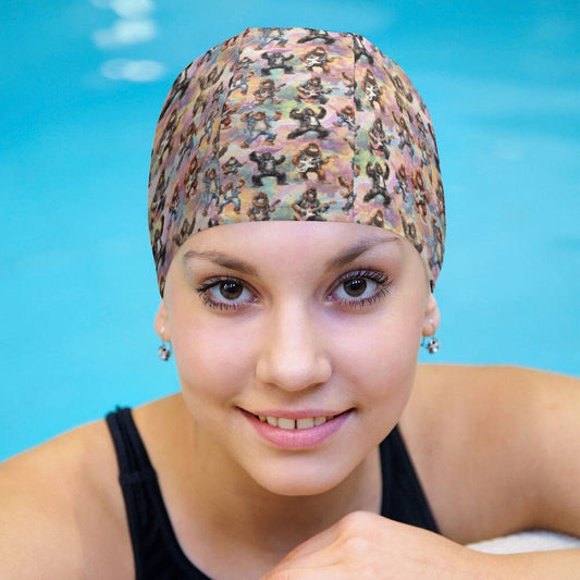 20 Bigfoot / Sasquatch Designs, Adult Swimming Cap