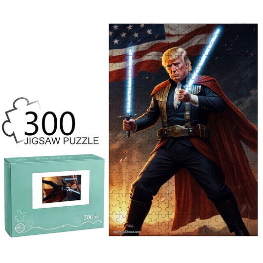 Donald Trump Light Saber 300pcs Wooden Vertical Jigsaw Puzzle
