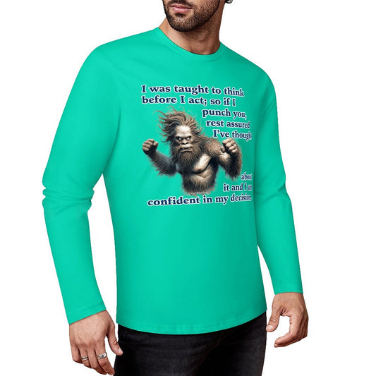 Bigfoot - Sasquatch "I was taught..", Cotton Unisex Long Sleeve T-shirt