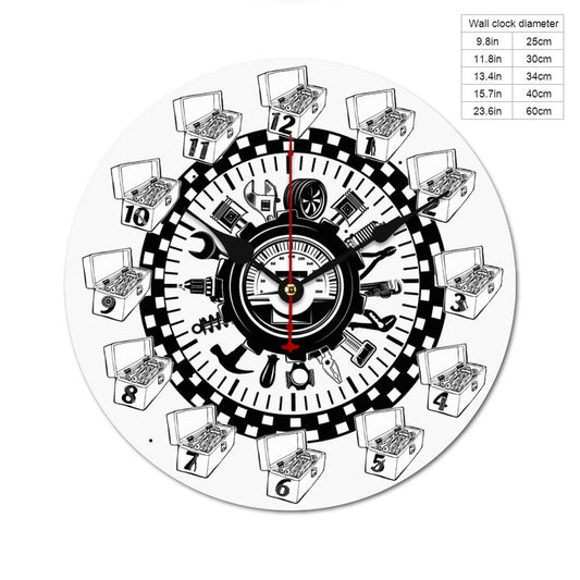 Mechanic's Wooden Wall Clock- Made in USA