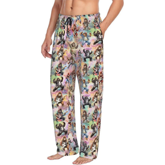 10 Bigfoot / Sasquatch, Men’s Polyester, Drawstring, Pajama Pants