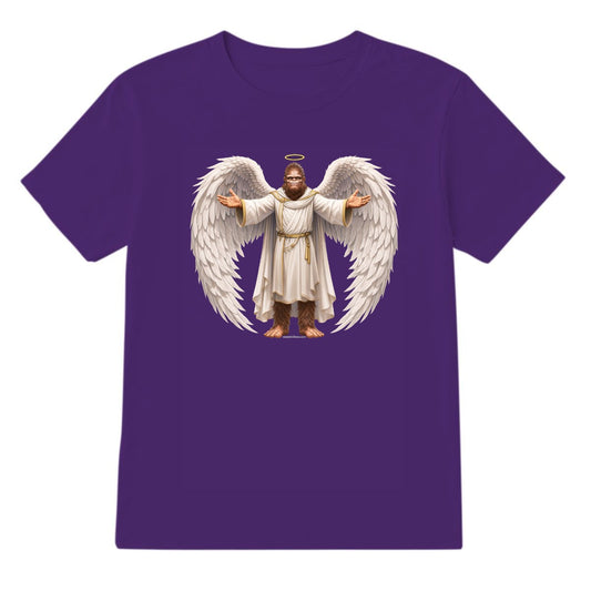 Bigfoot Angel, Sasquatch Angel, Adult Gildan 5000 Cotton T shirt