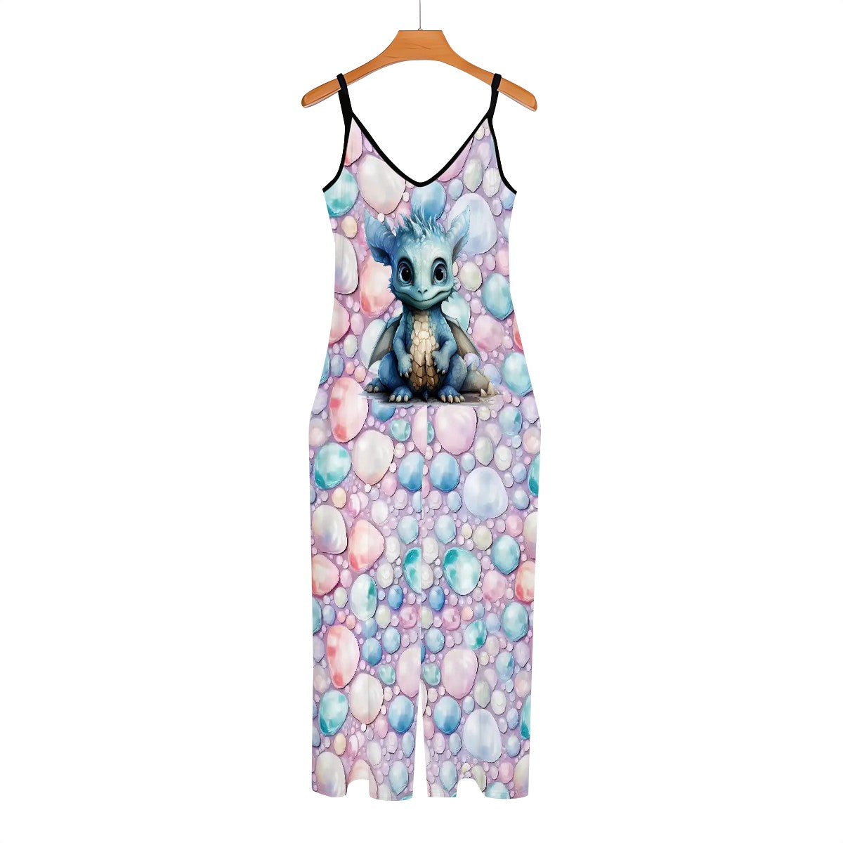Baby Dragon On Colored Stones, Casual Jumpsuits for Women