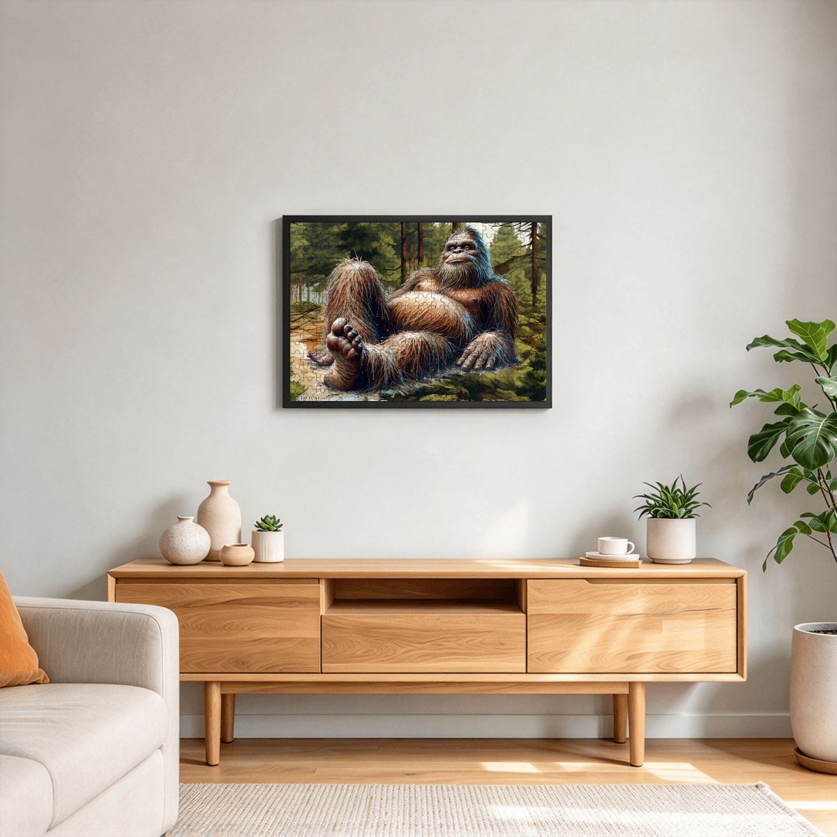 Laid Back Sasquatch 300pcs Horizontal Wooden Jigsaw Puzzles