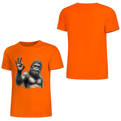 Bigfoot - Sasquatch "Ok" Short Sleeve Cotton T-Shirt