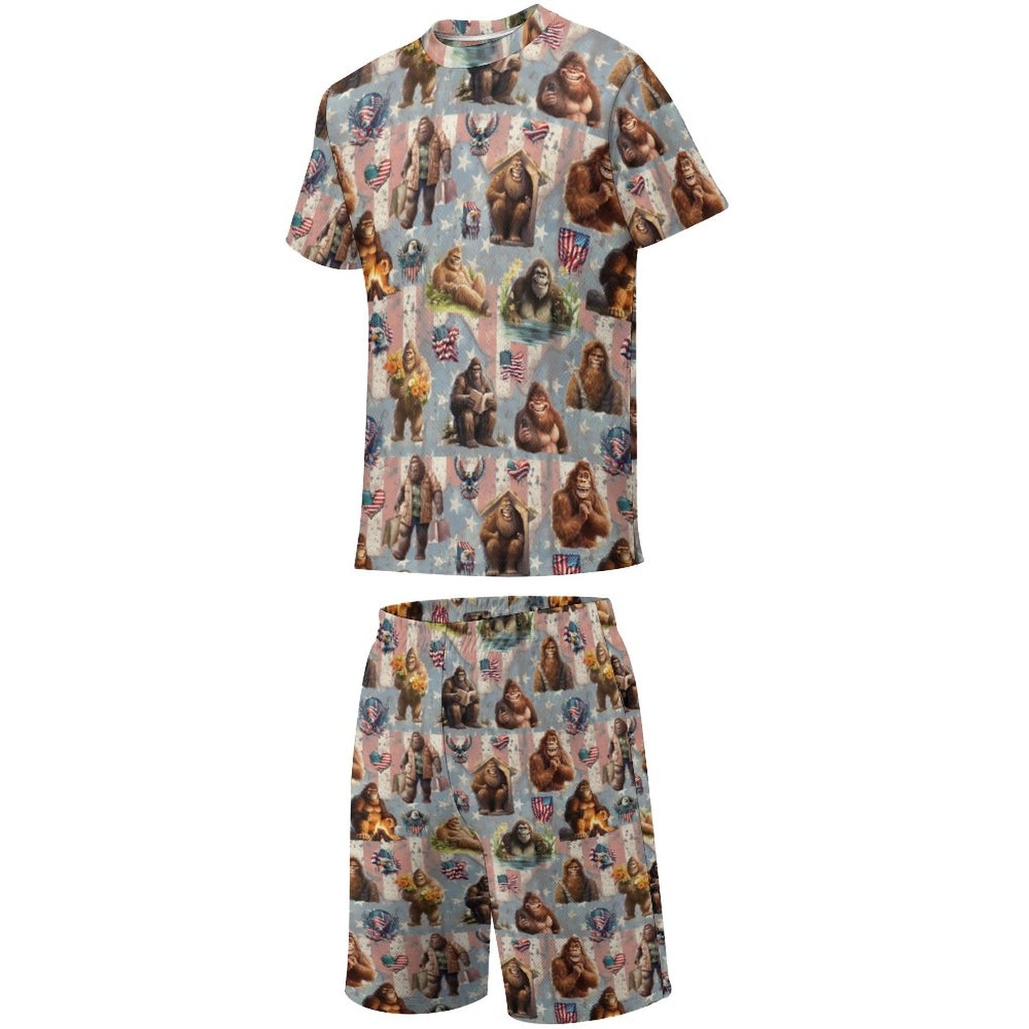 20 Bigfoot, Sasquatch Designs, Children's T-shirt & Shorts Set