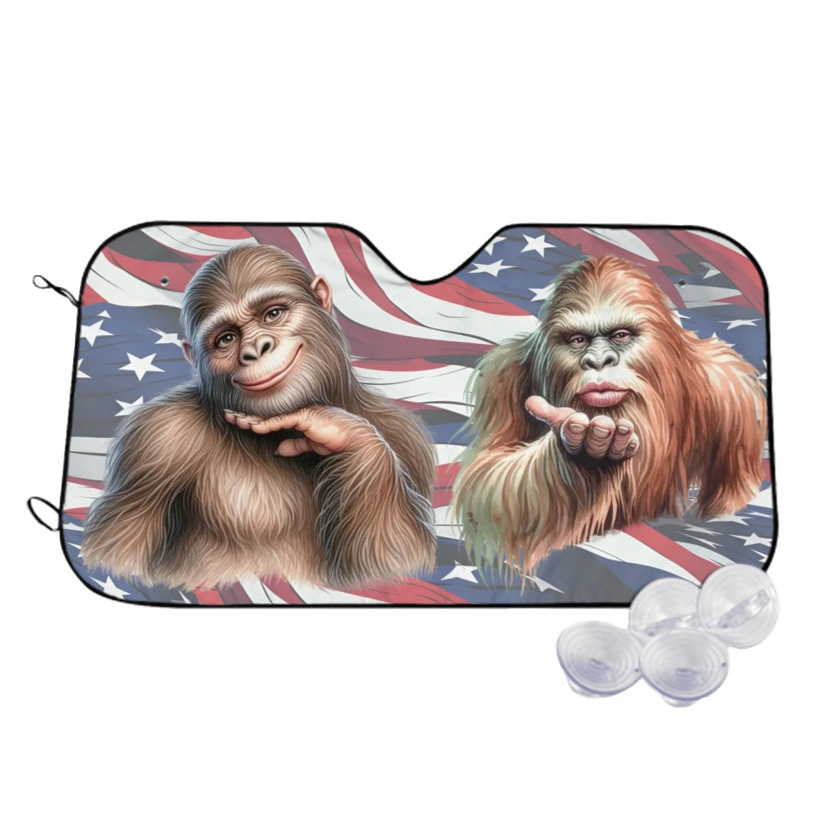 Sasquatch His Hers Windshield Sun Shades for Car
