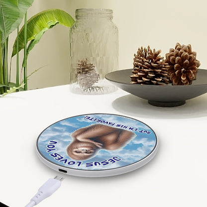 "Jesus Loves You..." Wireless Charger, Bigfoot, Sasquatch
