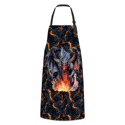 Dragon On Lava, Waterproof Apron with Pockets