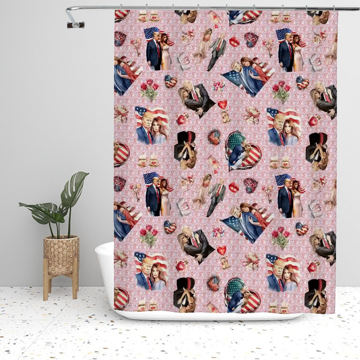 Don & Melania Trump Polyester Shower Curtain  - 60”x72”