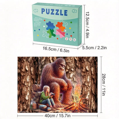 Sasquatch & Girl by Fier 300pcs Horizontal Wooden Jigsaw Puzzles