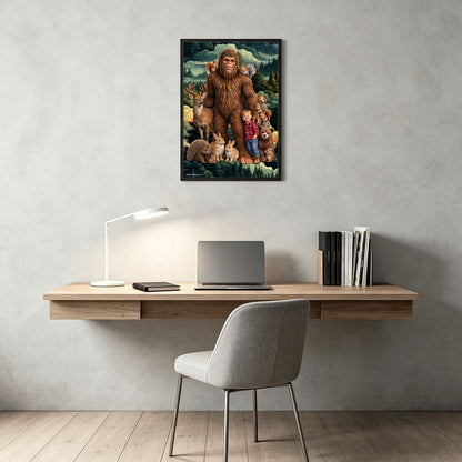 Sasquatch & Critters 300pcs Wooden Vertical Jigsaw Puzzle