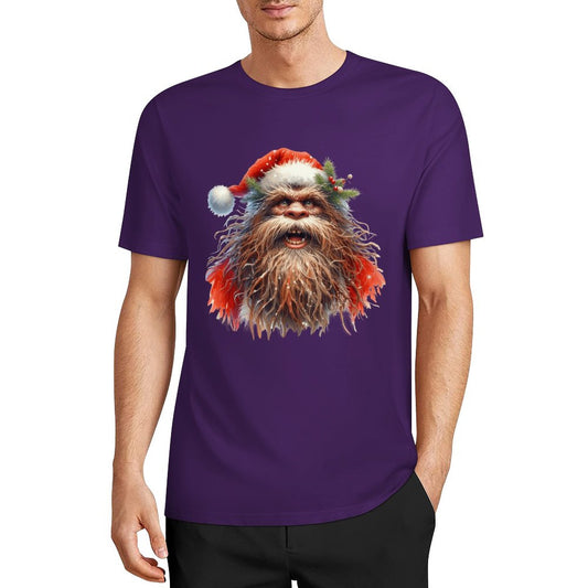 Bigfoot - Sasquatch Santa Short Sleeve Cotton T-Shirt