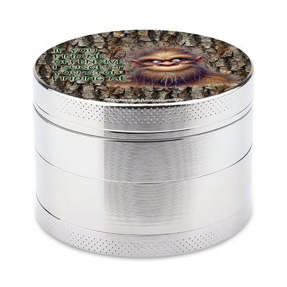 Sarcastic Sasquatch "If you find me offensive..." Herb & Ganja Grinder