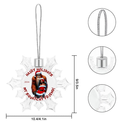 Bigfoot Sasquatch Christmas Snowflake Decoration - Hairy Holidays" 2