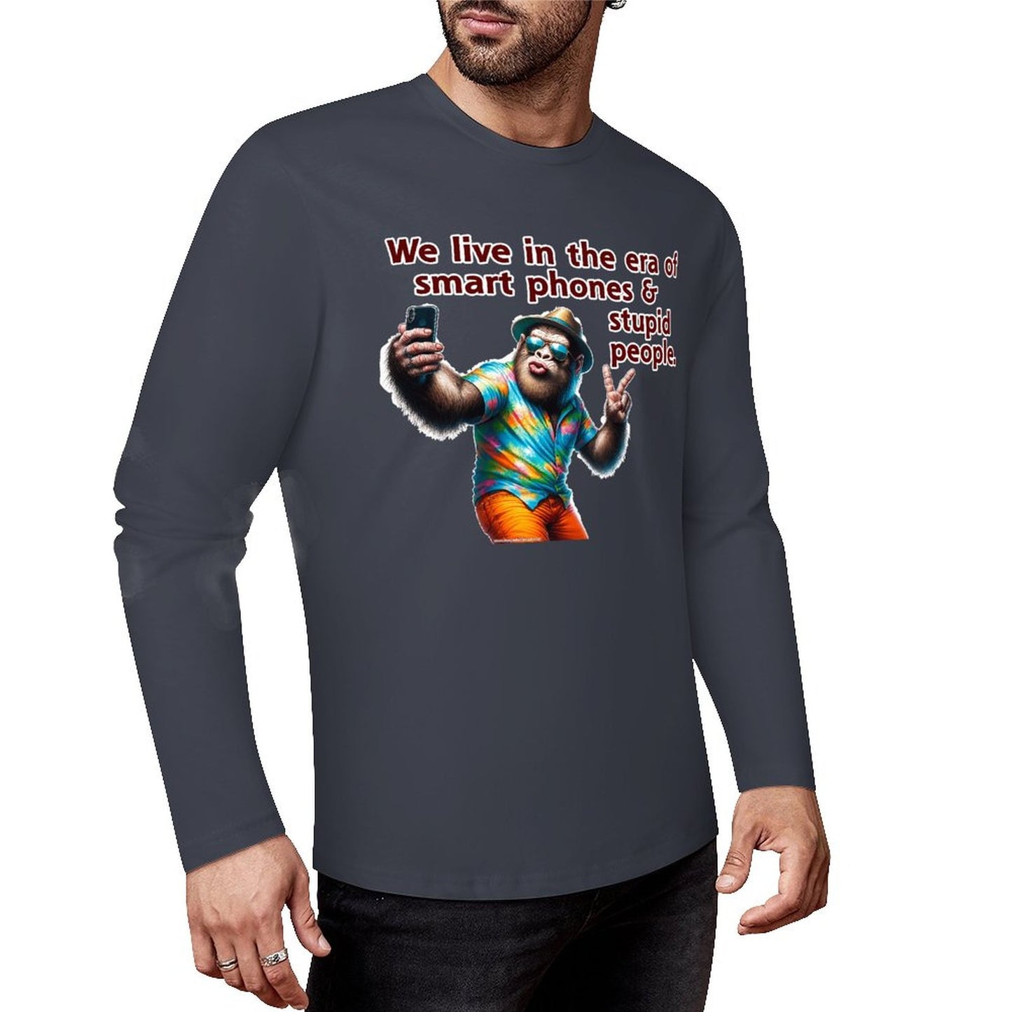 Bigfoot - Sasquatch Cotton Unisex Long Sleeve T-shirt
