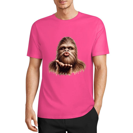 Bigfoot - Sasquatch Blow Kiss Short Sleeve Cotton T-Shirt