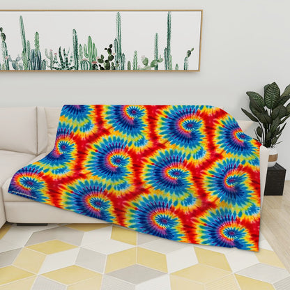 Soft Flannel Blanket - Tie Dye Collection, Tie dye blanket, tie dye throw, tie dye bedspread