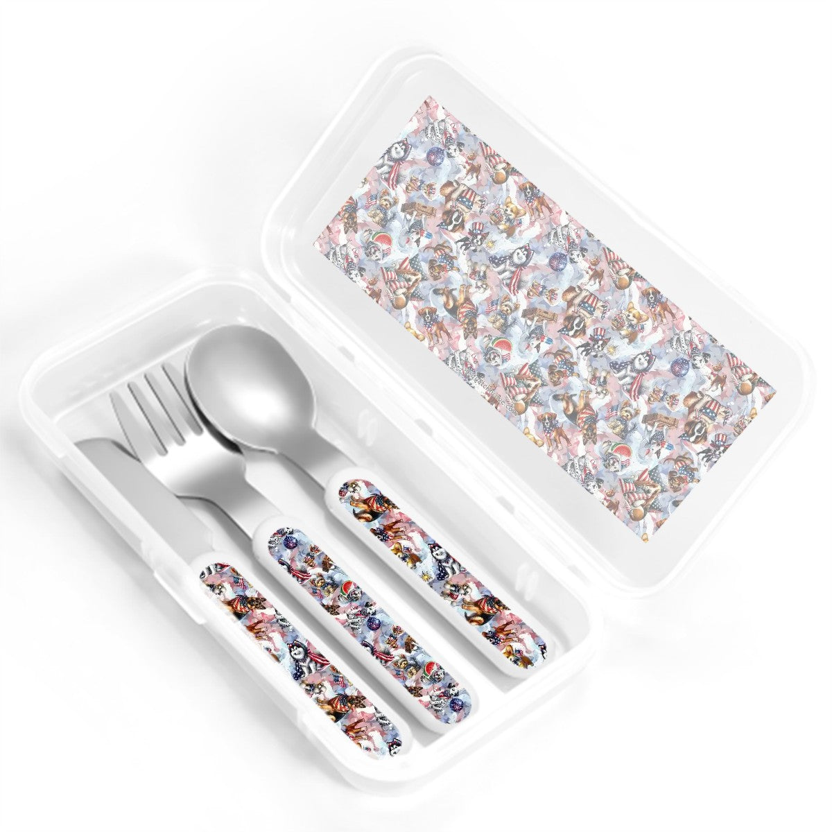 8 Patriot Designs, Animals, Kids Cutlery Set Straight Handle