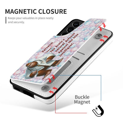 Bigfoot, Sasquatch "Sarcasm.." Definition, Samsung S22 Cell Phone Case / Folding Wallet