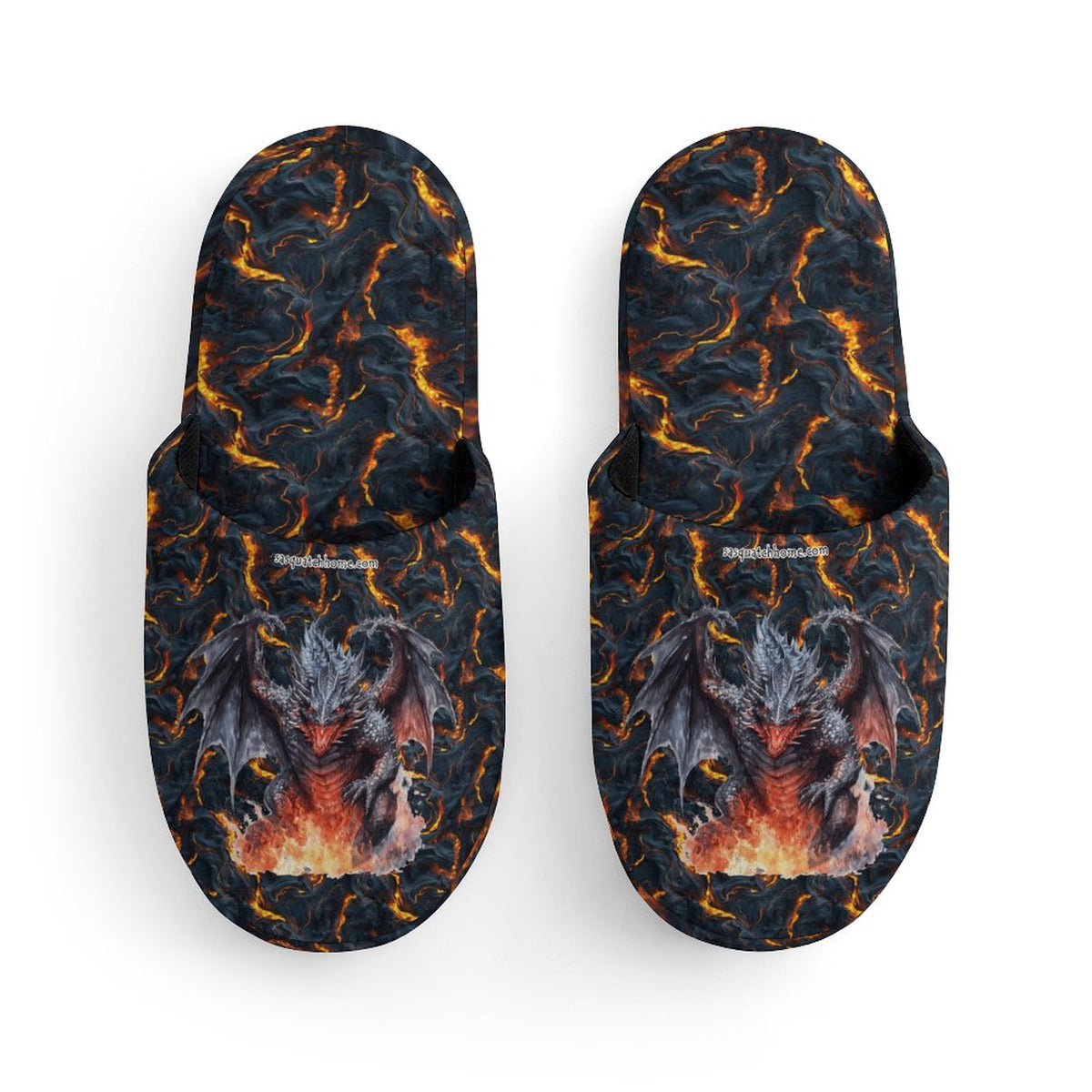 Fire Dragon Flannel Children's Cotton Slippers