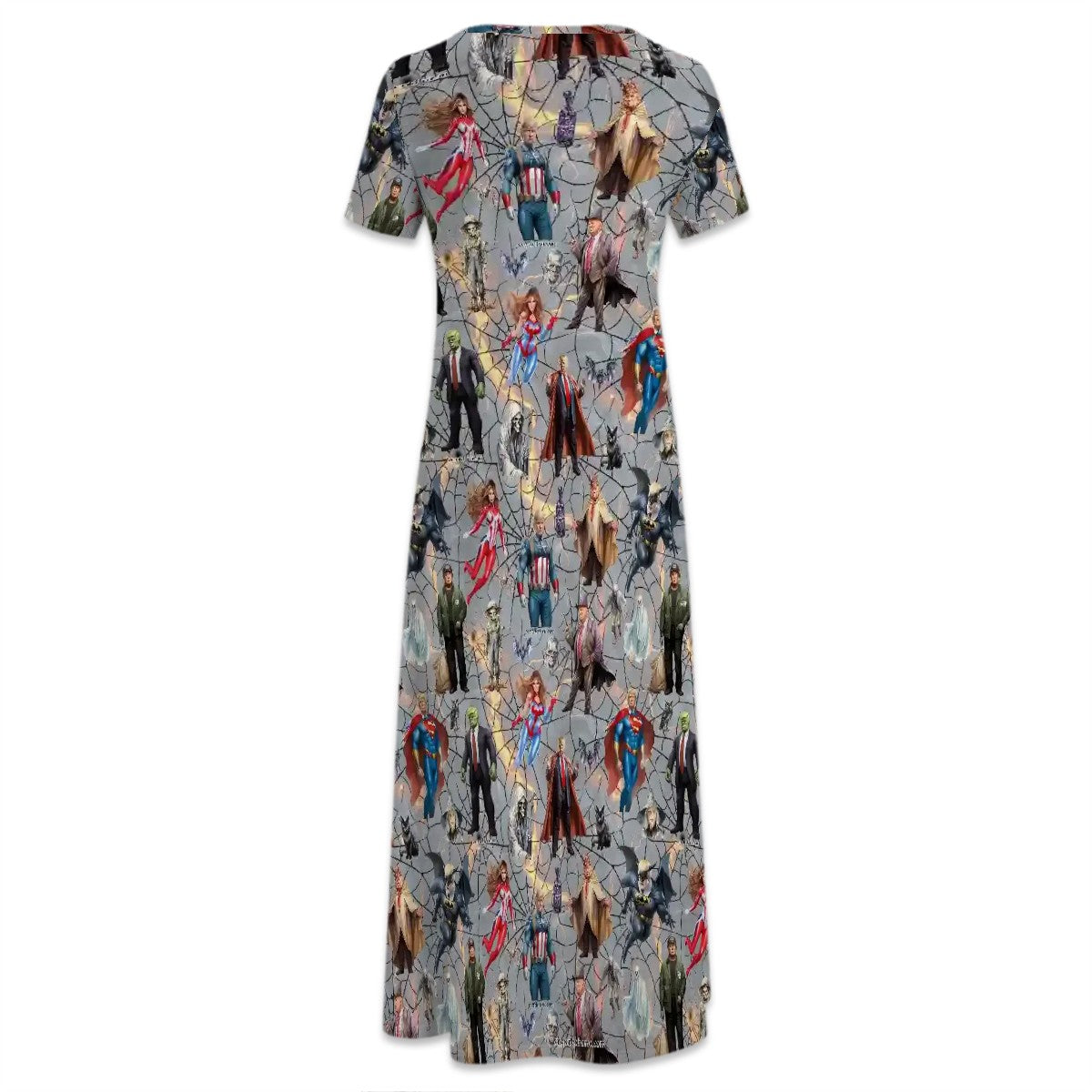 20 Donald Trump Designs,  Crew Neck Short Sleeve Maxi Dress