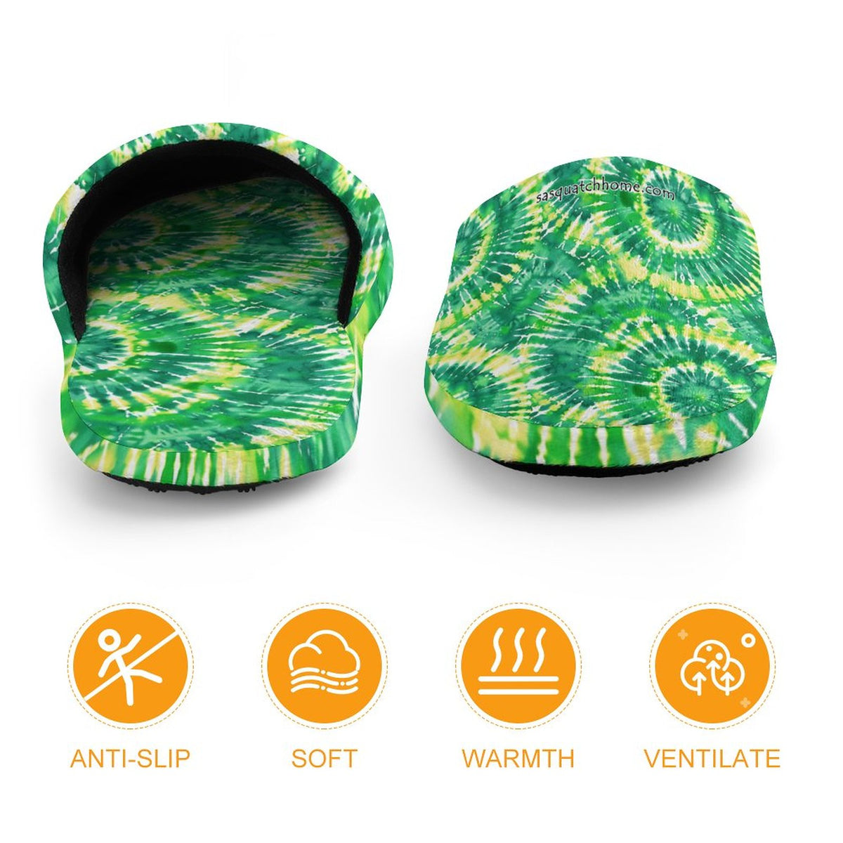 19 Tie Dye Designs, Children's Cotton Flannel Slippers