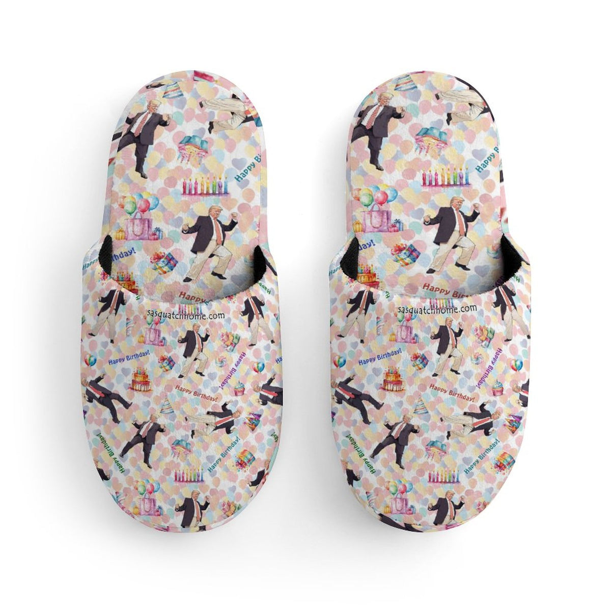 20 Trump Designs, Children's Cotton Flannel Slippers