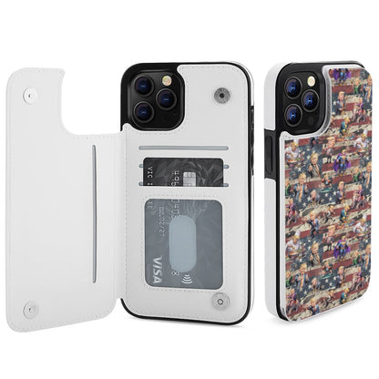 iPhone 12 Series Cell / Mobile phone Flip wallet case - 20 Donald Trump Designs, MAGA