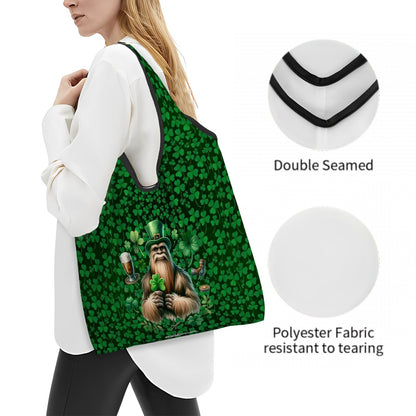 St Patrick Bigfoot / Sasquatch, Reusable Folding Bag