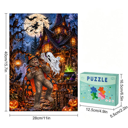 Bigfoot Halloween 300pcs Wooden Vertical Jigsaw Puzzle